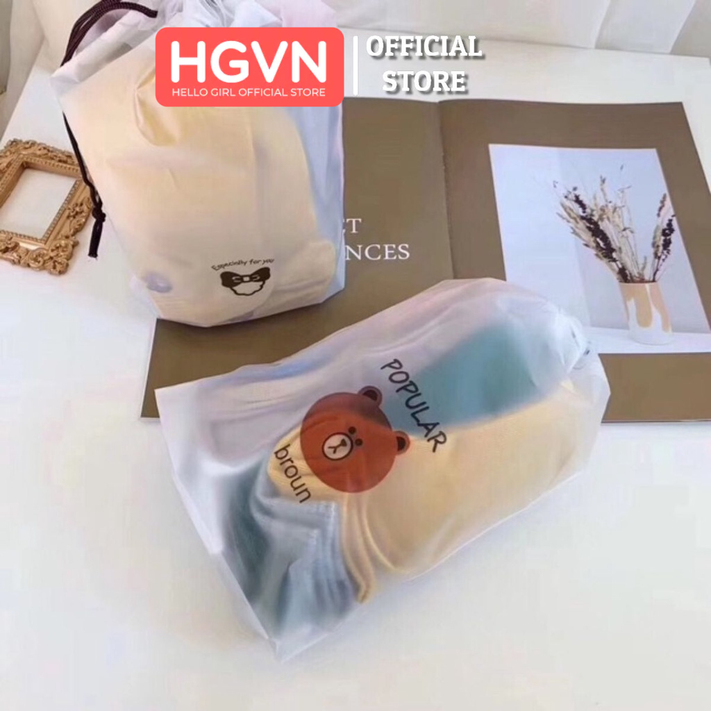 SET 3 Đôi Tất Gấu Cổ Ngắn #B104- 3 ĐÔI