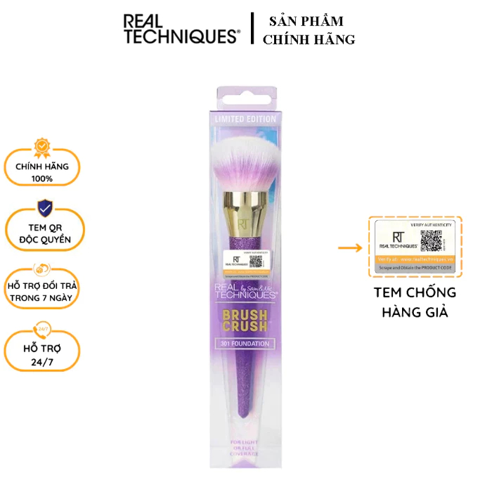 Cọ Đánh Nền REAL TECHNIQUES Brush Crush 301 Foundation