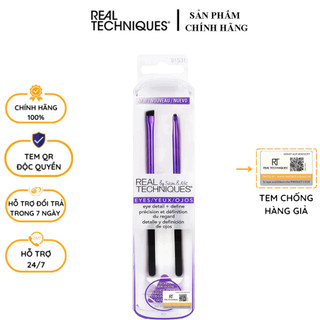 Bộ 2 Cọ Kẻ Đuôi Mắt Kèm Khuôn Eyeliner Real Techniques Eye Detail And Define