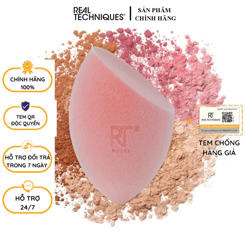Mút Tán Phấn Phủ Real Techniques Miracle Powder Sponge Miracle Powder Sponge (không hộp)