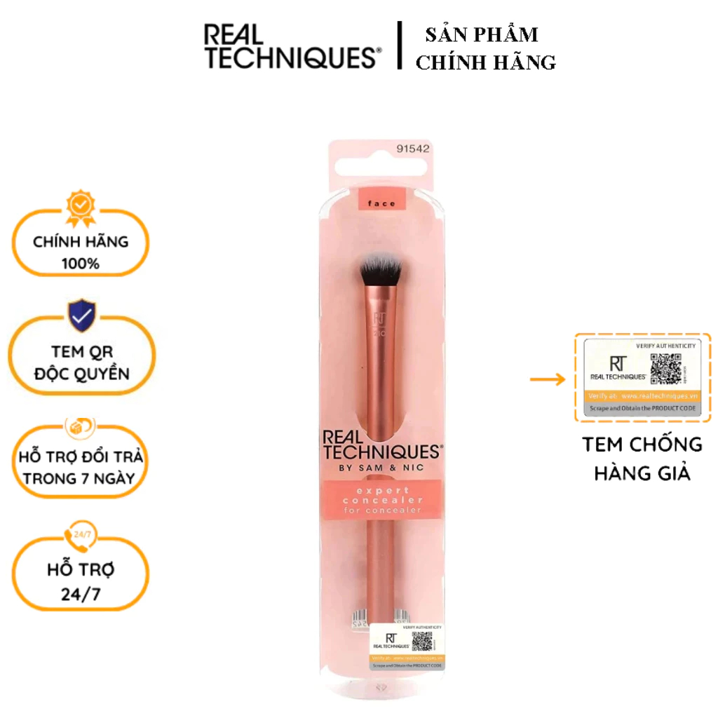 Cọ Che Khuyết Điểm Real Techniques Expert Concealer Makeup Brush