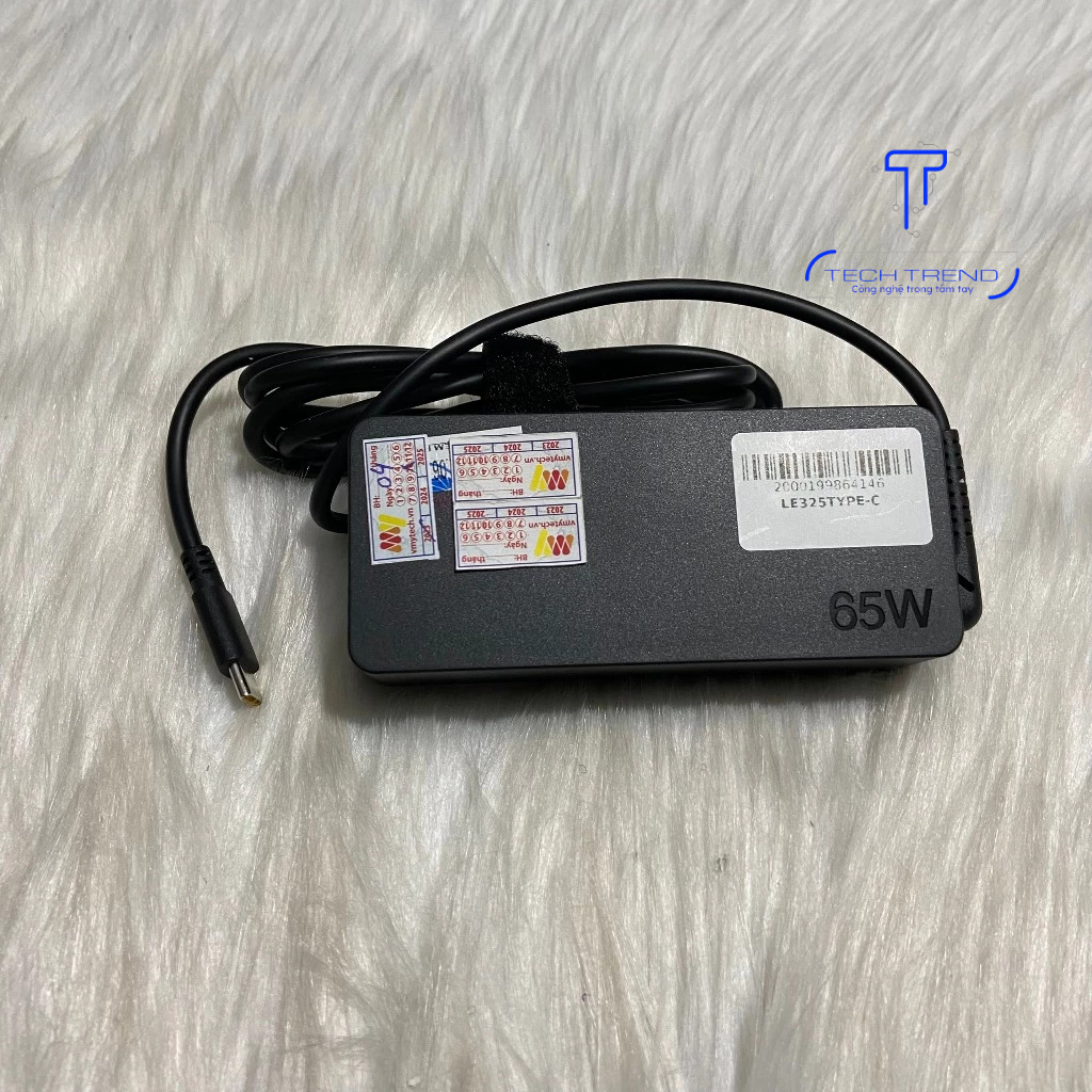 Bộ Sạc Nhanh Laptop Lenovo Thinkpad 20V~3.25A 65W USB Type C L480 L580 P51S P52S T470 S T480 S T570 T580