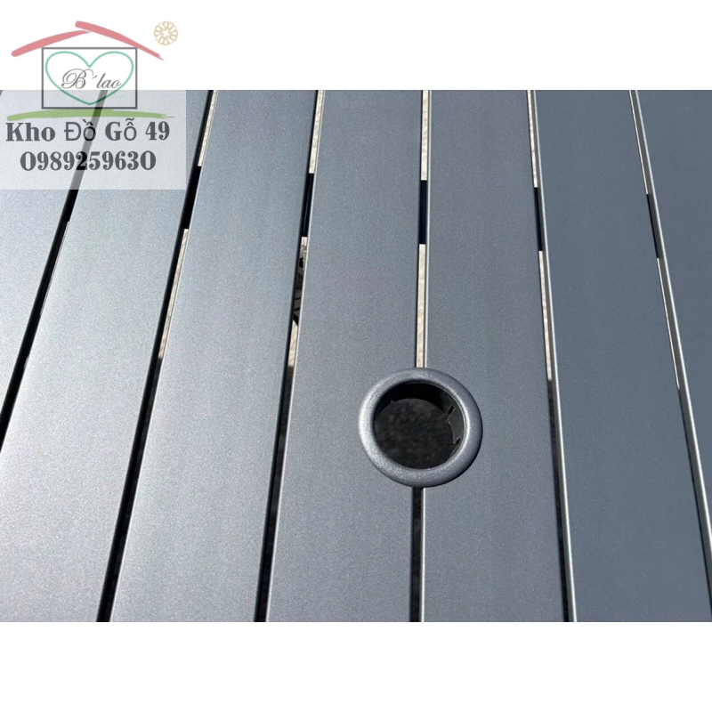 Bàn nhôm kéo giãn 3m giá web 2000$ ngoài trời cao cấp  có lỗ cắm dù KT 300x95x75cm-Outdoor aluminum