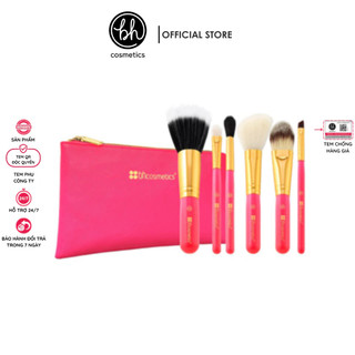 Bộ cọ 6 cây bh cosmetics neon pink brush set