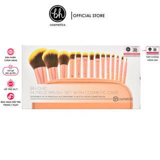 Bộ cọ trang điểm bh cosmetics chic 14 cây kèm ví đựng