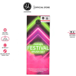 Bộ Cọ Trang Điểm Bh Cosmetics Midnight Festival Brush Set hồng