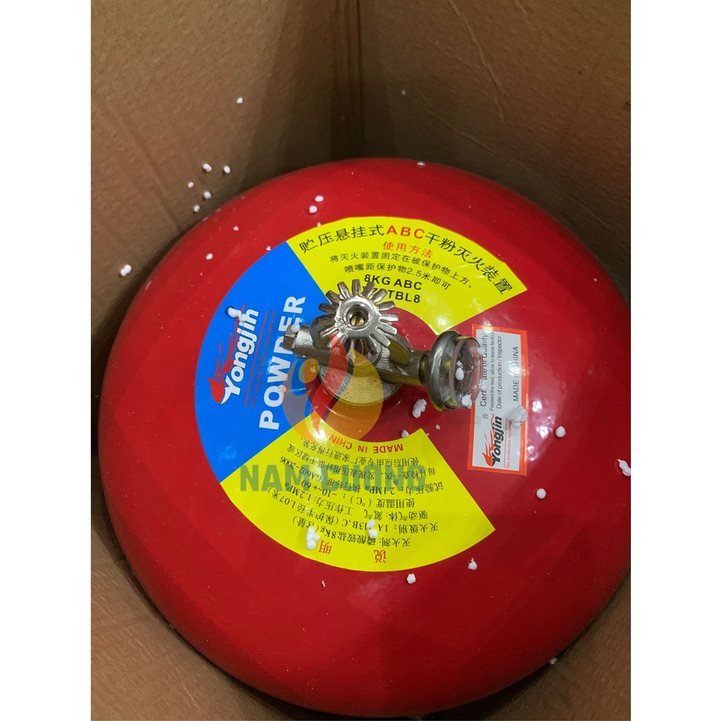 Bình cầu chữa cháy XFZTBL6 bột ABC 6 kg, chữa cháy tự động, dùng cho kho bãi nhà xưởng, đạt tiêu chuẩn pccc