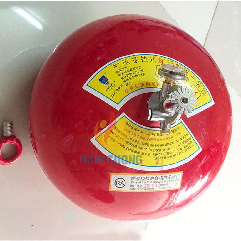 Bình cầu chữa cháy XFZTBL6 bột ABC 6 kg, chữa cháy tự động, dùng cho kho bãi nhà xưởng, đạt tiêu chuẩn pccc