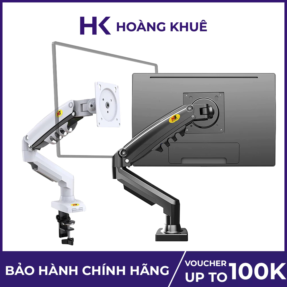 Arm màn hình máy tính gắn bàn NB P80 từ 17-30 inch tải trọng 9kg, xoay 360 độ