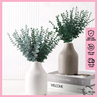 Lá táo, lá bạch đàn, lá khuynh diệp giả 37cm cao cấp cắm bình hoa, decor chụp ảnh đẹp, hoa giả decor, hoa giả trang trí