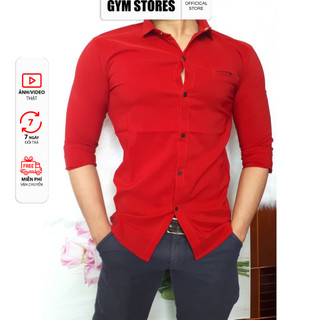áo sơ mi nam Fom body cực chuẩn vãi co giãn size M đến XXL hình thật