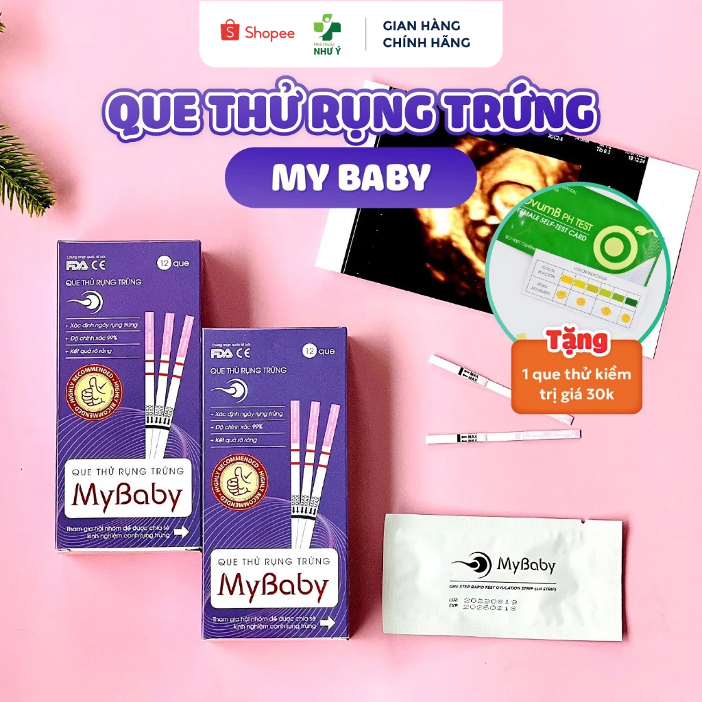 Que Thử Rụng Trứng Mybaby Hộp 12 que Giá Rẻ - Chất Lượng