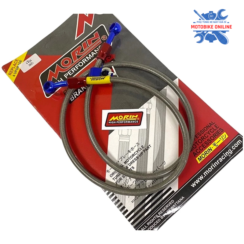 Dây dầu Morin trước+sau màu xám gắn cho các dòng xe máy thông dụng