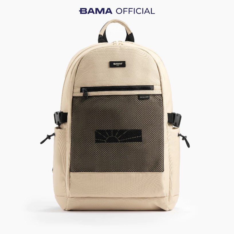 [TẶNG KÈM 1 SET PIN CÀI] Balo BAMA Mesh Fabric Backpack MF104 chống nước chống sốc đựng laptop 15.6 inch