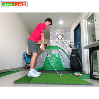 Bộ Thảm & lồng tập Swing Golf PGM: Thế hệ mới có lỗ tập Chip, Kèm tee cao su, 2 màu.