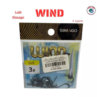 Lưỡi câu Simago Wind Titan hợp kim không ngạnh vỉ 20c