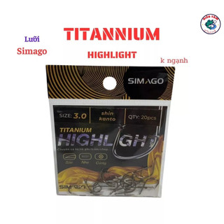 Lưỡi câu cá Simago Titan Highlight Shinkanto không ngạnh, lưỡi nhẹ sắc bén