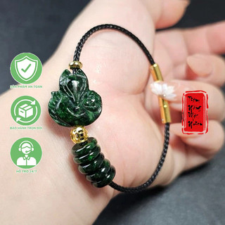 Vòng tay Hồ ly sơn thủy mix ngũ điếu và bi vàng10k