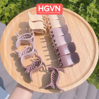  Kẹp tóc càng cua HGVN nhiều màu Pastel Socola trong suốt 5 răng 3 càng phong cách hàn quốc thanh lịch dành cho bạn nữ 