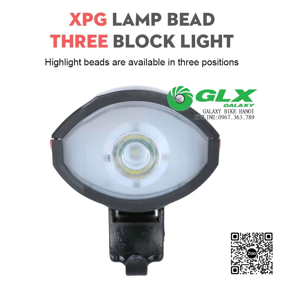 Đèn Chiếu Sáng Trước Xe Đạp 3 Chế Độ, Có Còi/Chuông 140dB, Cổng Sạc USB, Chống Nước, Loại Tốt