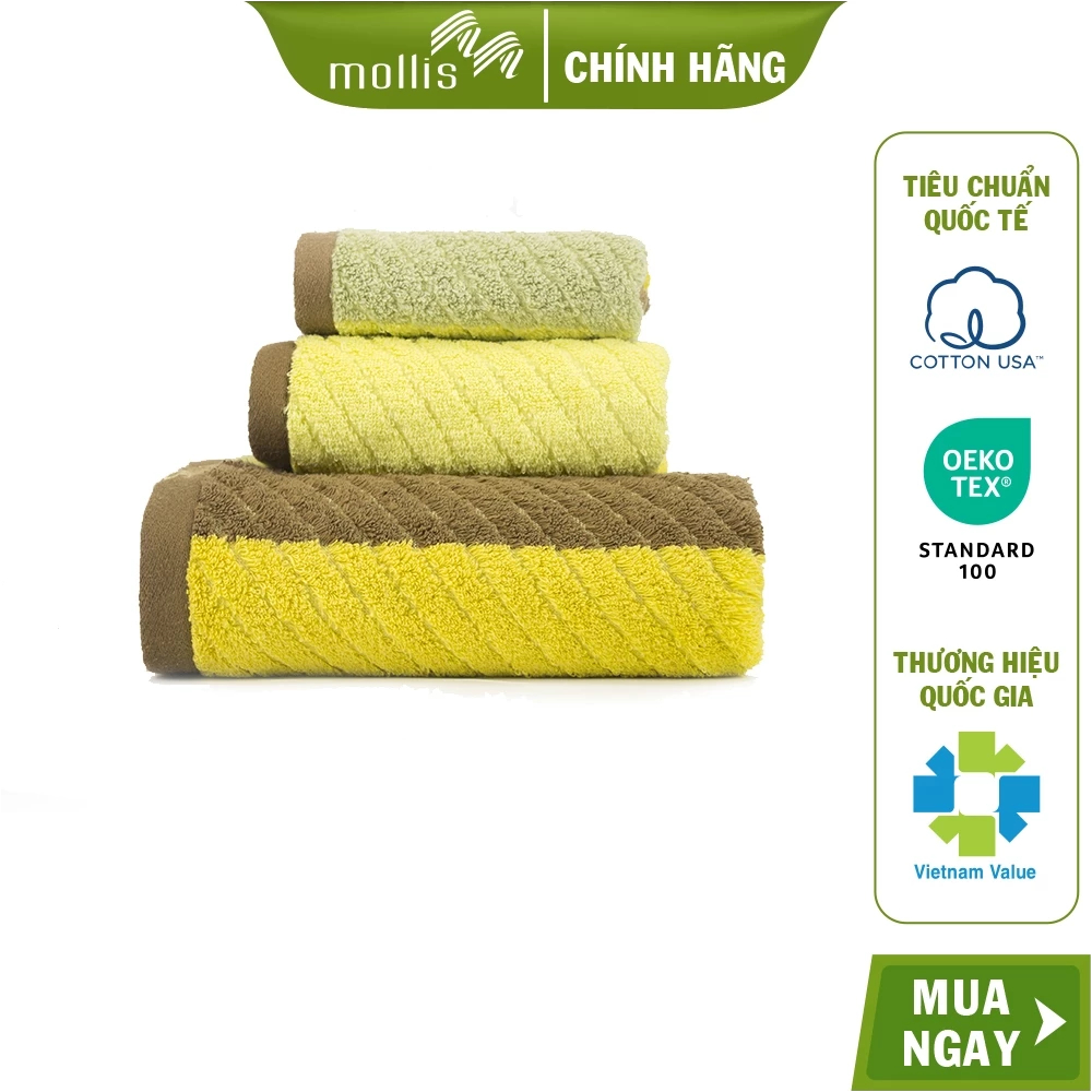 Khăn Tay Cotton Nontwist Mollis HMN1 34x50cm