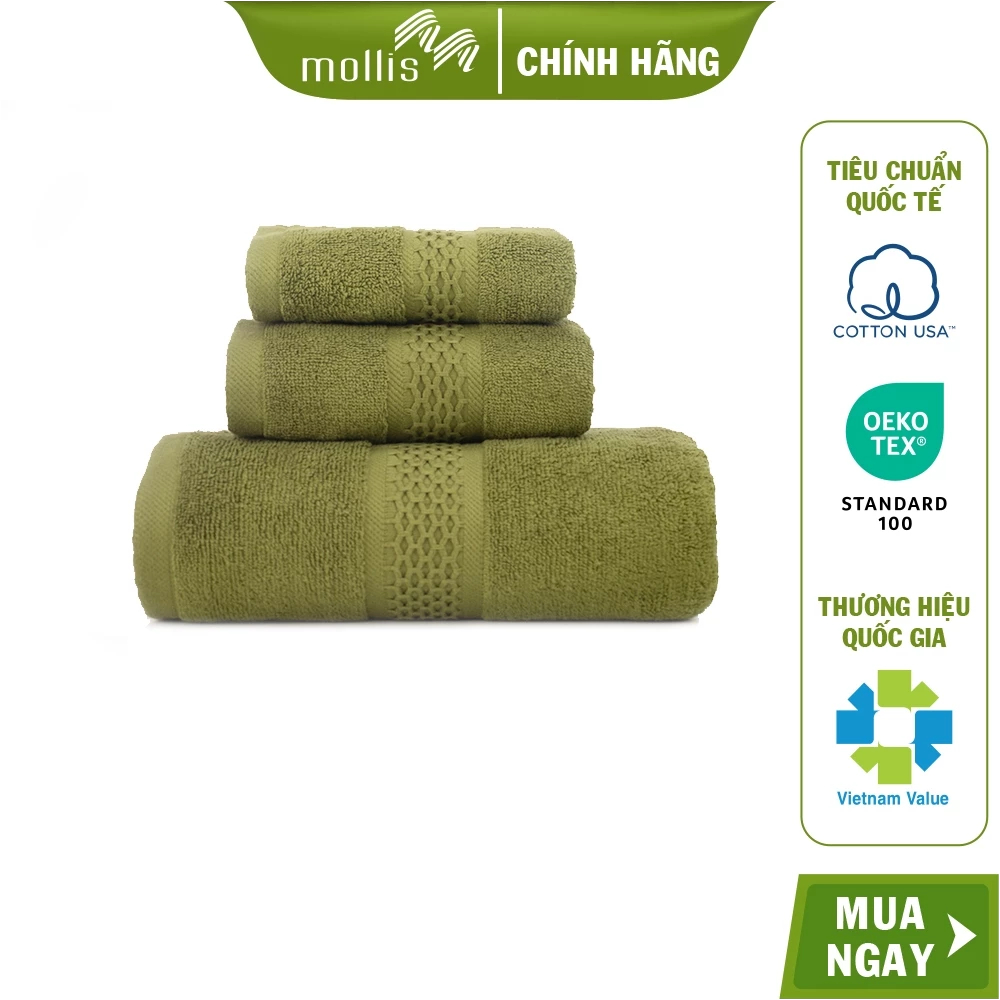 Khăn Tắm Cotton Lapyarn Mollis BM2X 65x125cm