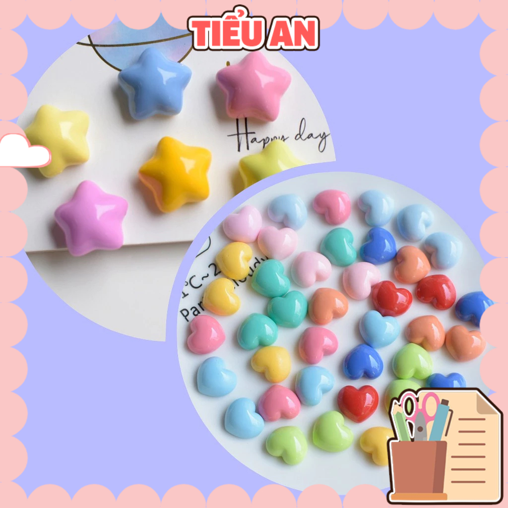 Ngôi Sao & Trái Tim Màu Pastel