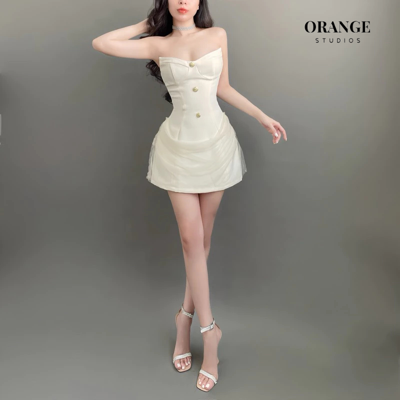 HÌNH THẬT - Blackie Dress - Đầm Thiết Kế Cúp Ngực Phối Lưới