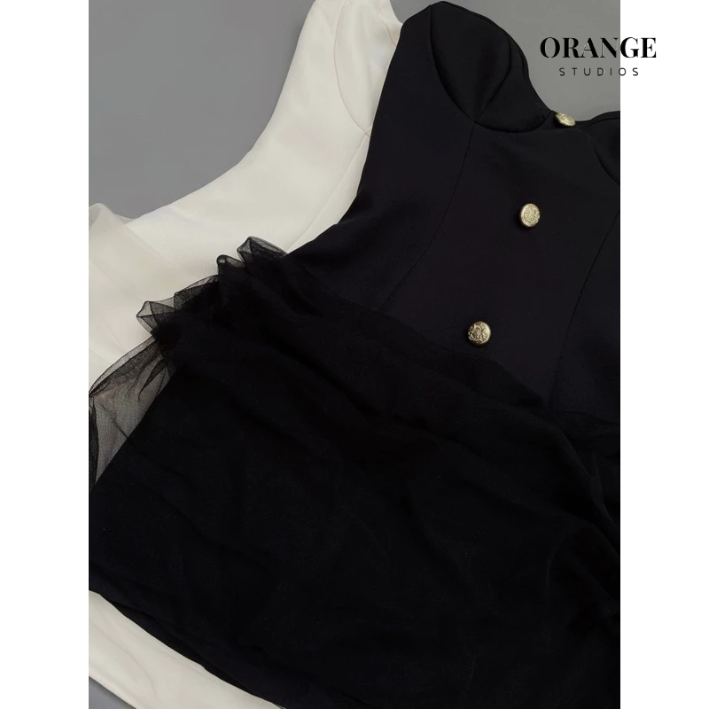 HÌNH THẬT - Blackie Dress - Đầm Thiết Kế Cúp Ngực Phối Lưới