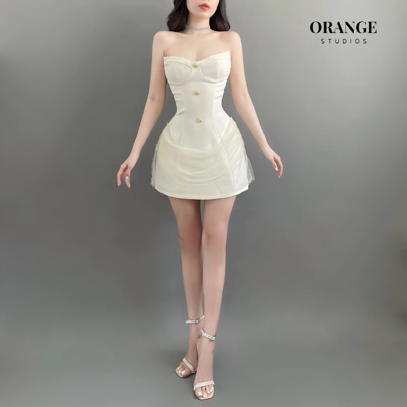 HÌNH THẬT - Blackie Dress - Đầm Thiết Kế Cúp Ngực Phối Lưới