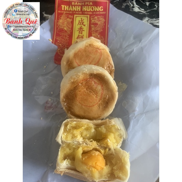 Bánh pía nhân đậu xanh sầu riêng trứng muối Thành Hương 350gr/cây