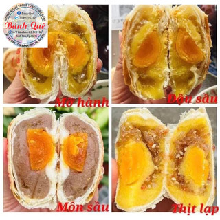 Bánh pía xưa gói giấy Thành Hương nhân đậu mỡ hành trứng muối/ đậu xanh sầu riêng trứng muối 350gr/cây 4cái