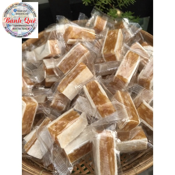 Kẹo Khóm Dừa Non thanh dài túi 500gr