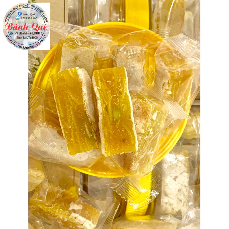 Kẹo xoài mix dâu dừa non kẹp bánh phồng 500g