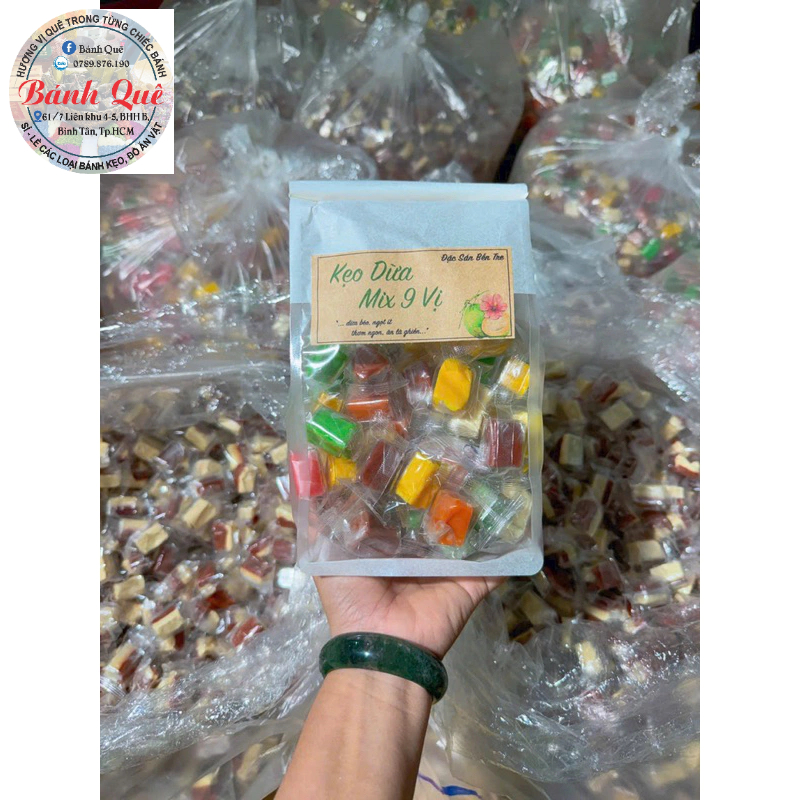 500gr Kẹo dừa mix 9 vị - Đặc Sản Bến Tre