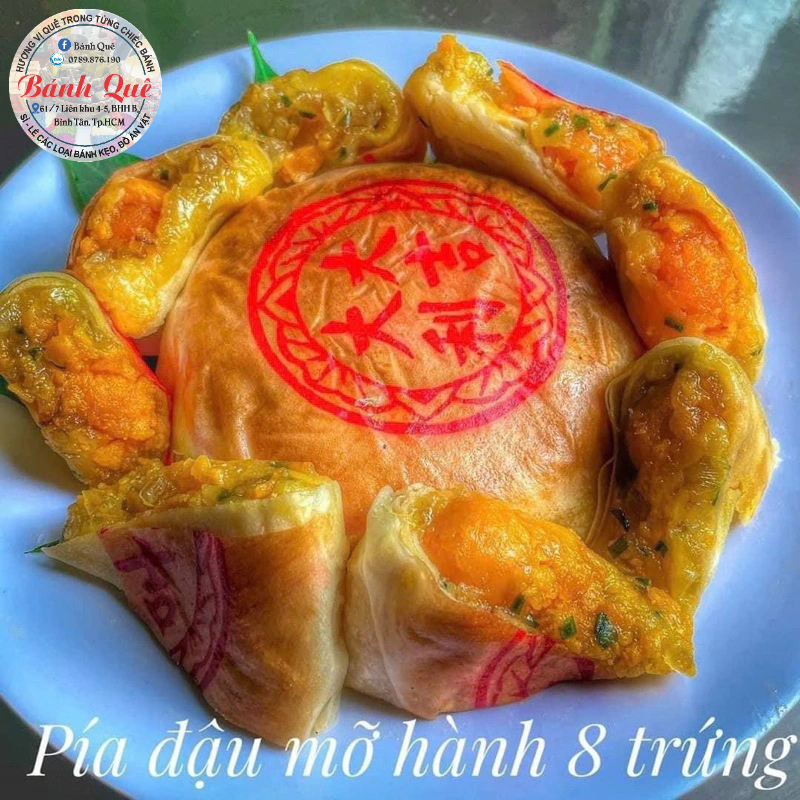 Bánh Pía Đậu Mỡ Hành 8 trứng 500g