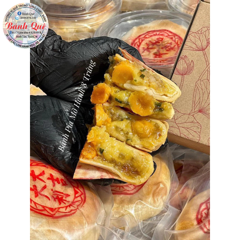 Bánh Pía Đậu Mỡ Hành 8 trứng 500g