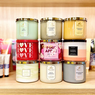 Nến thơm bath and body works 3 bấc 411g mỹ nhiều mùi thơm
