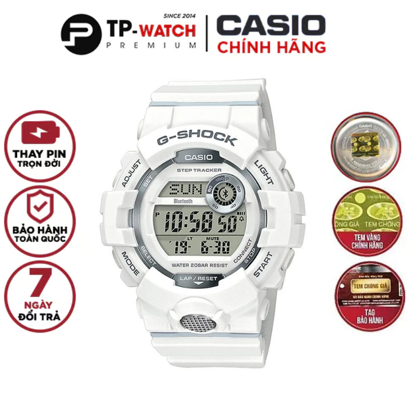 Đồng hồ Unisex Dây Nhựa Casio G-Shock GBD-800-7DR Bluetooth | Đếm bước chân | GBD-800-7