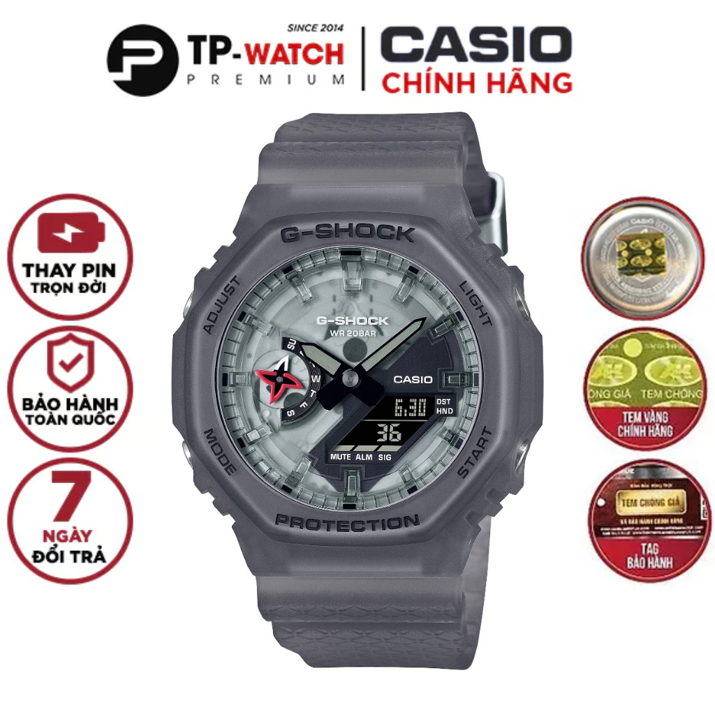 Đồng Hồ Nam Dây Nhựa Casio G-Shock GA-2100NNJ-8A Chính Hãng | GA-2100NNJ-8ADR Carbon Core