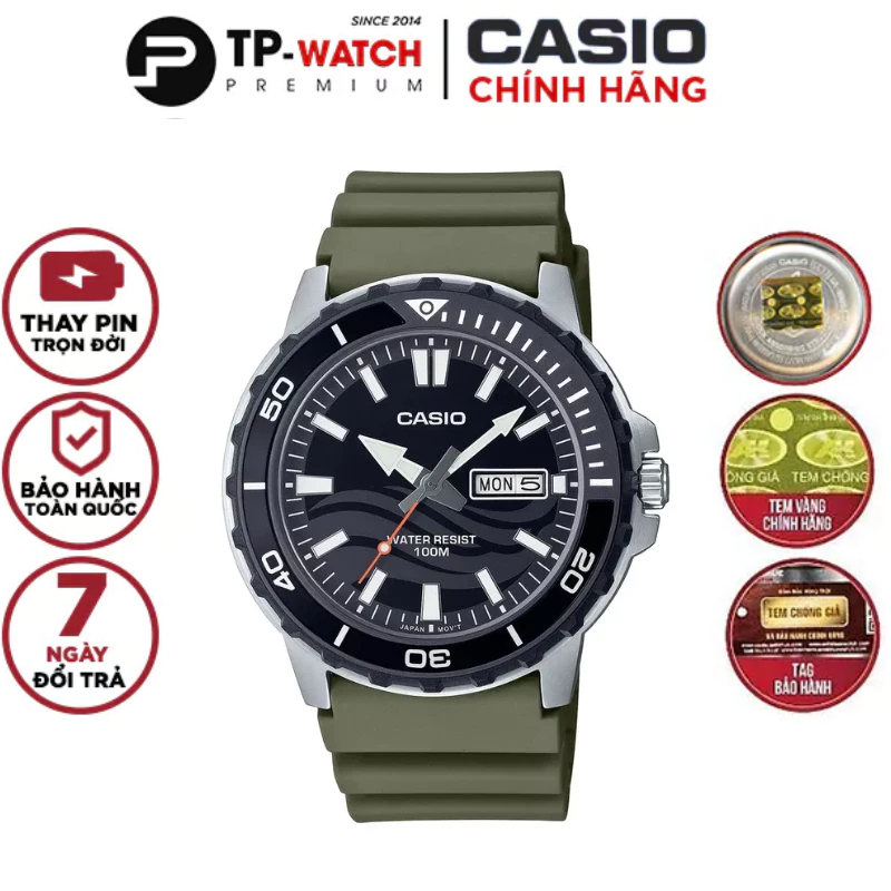 Casio Nam MTD-125-3AVDF Chống nước 100m bơi lội | MTD-125-3A