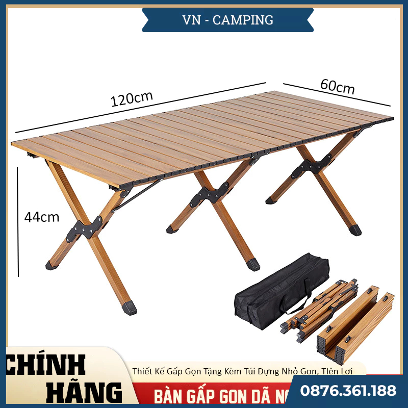 Bàn dã ngoại xếp gọn picnic du lịch gấp gọn bằng hợp kim nhôm cao cấp siêu nhẹ, khung chắc chắn, độ bền cao [DCP21]