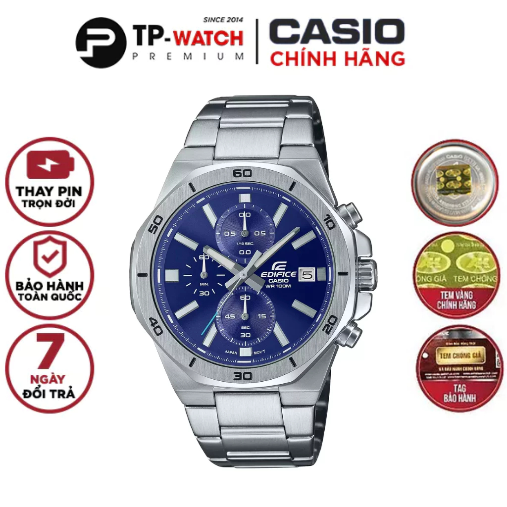 Đồng Hồ Nam Dây Thép Casio Edifice EFV-640D-2A Chính Hãng | EFV-640D-2AVUDF
