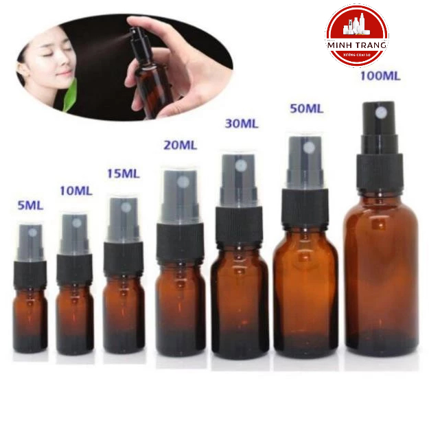Chai Thủy Tinh 🍄 Chai Lọ THỦY TINH XỊT PHUN SƯƠNG 50ML/100ML Đựng Tinh Dầu Tinh Chất, Chiết Gel