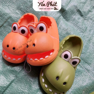 Dép quai ngang cho bé,dép cá sấu mắt to siêu cute , dép khủng long cá sấu ms6628