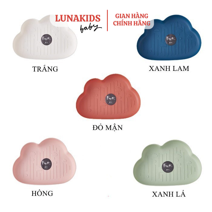 Khay Nhựa Hình Đám Mây Đựng Đồ Ăn Dặm Cho Bé Chất Liệu PP An Toàn Chống Vỡ Phù Hợp Với ADKN, BLW, ADTT