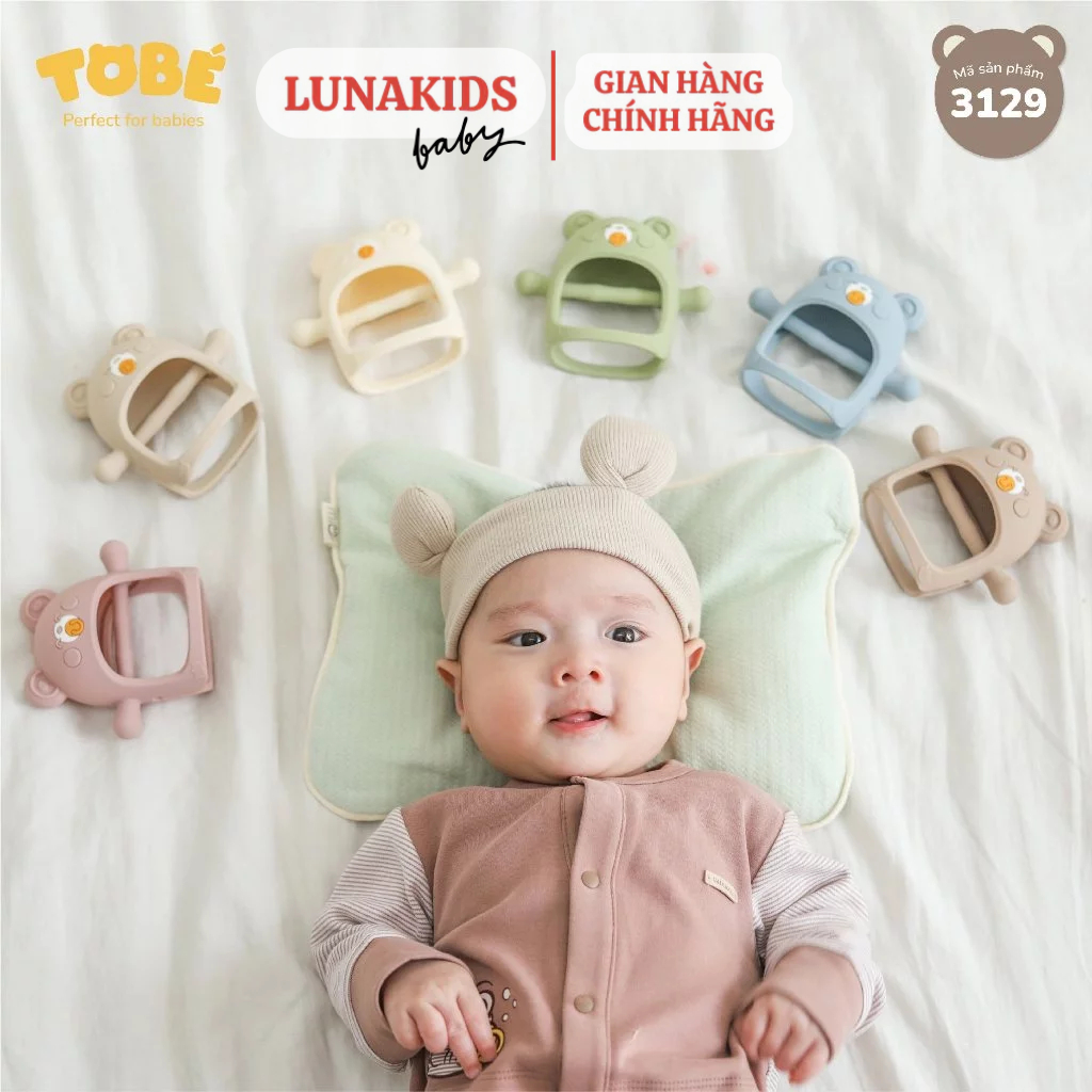 Gặm Nướu Cầm Tay Eco Silicon Tobé Giúp Giảm Ngứa Nướu An Toàn Cho Bé - Mẫu Mới 3129