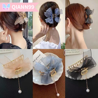 ❤️qian99❤️kẹp tóc nơ đính ngọc trai phong cách hàn quốc cho nữ