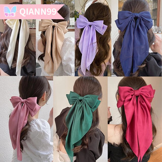 🌱kẹp tóc nơ dài bản lớn bằng lụa thời trang hàn quốc cho nữ