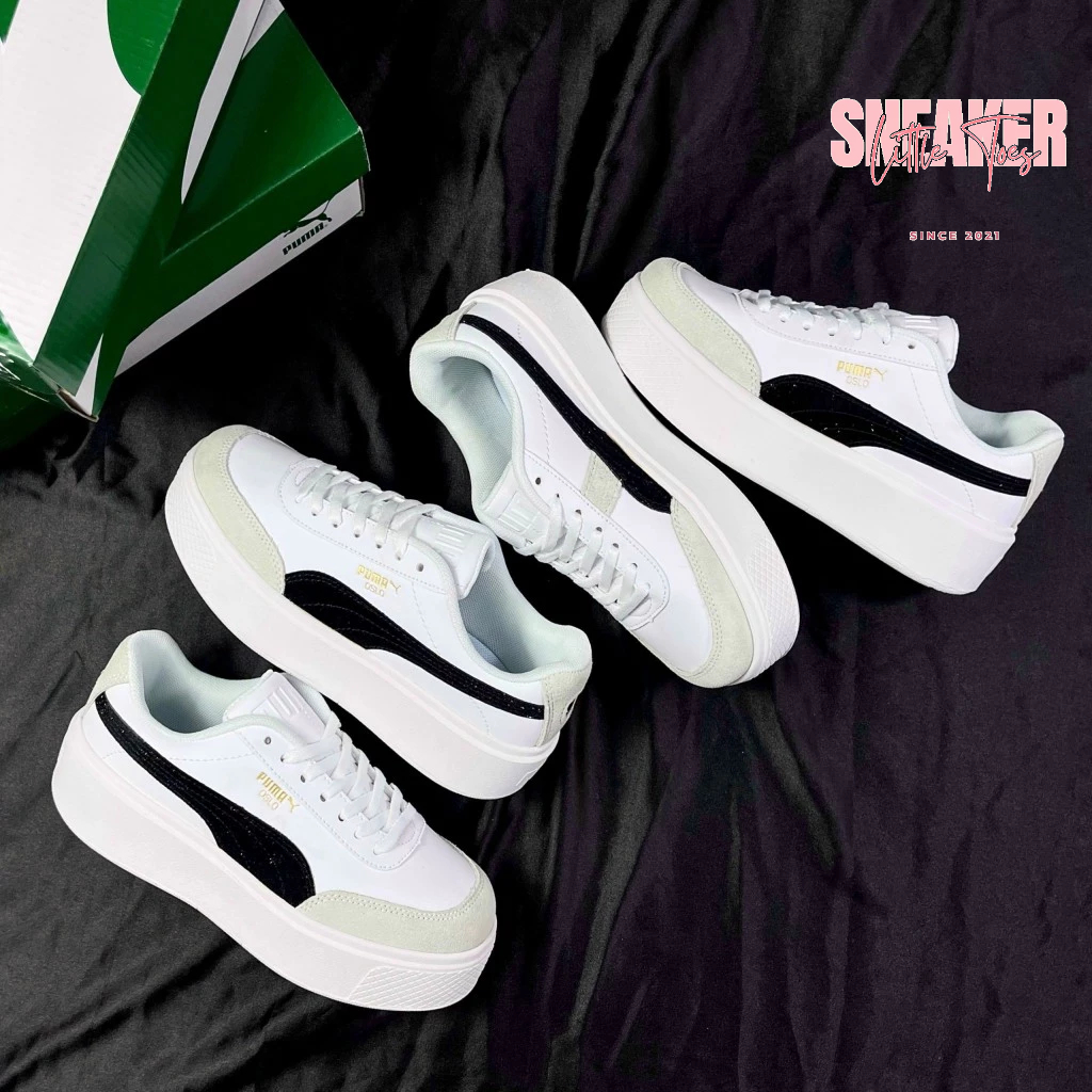 Giày Thể Thao Pumma Oslo Đen Đế Cao Bassic Full Box Hàng Cao Cấp. Nghĩa Đăng Sneaker